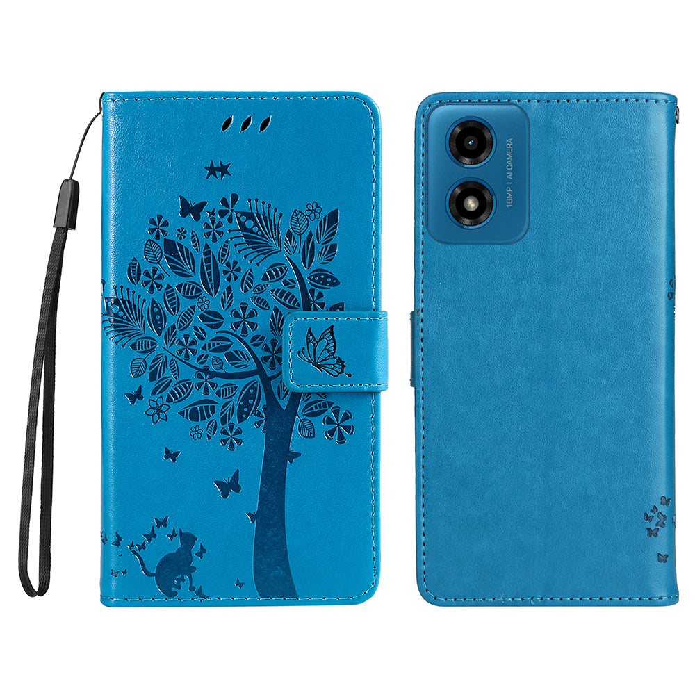 KT Imprinting Flower Series-3 For Motorola Moto G04 4G / G24 4G Case Tree Pattern Leather Flip Phone Cover KT Imprinting Flower Series-3 For Motorola Moto G04 4G / G24 4G Case Tree Pattern Leather Flip Phone Cover